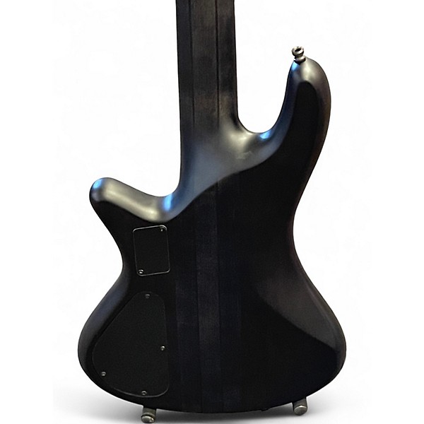 Used Schecter Guitar Research Stiletto Studio 5 String SEE THRU BLACK Electric Bass Guitar