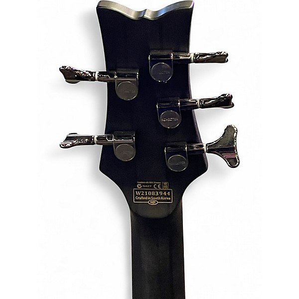 Used Schecter Guitar Research Stiletto Studio 5 String SEE THRU BLACK Electric Bass Guitar