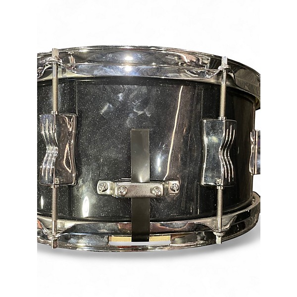 Used Ludwig 14in Backbeat Snare BLACK SPARKLE Drum