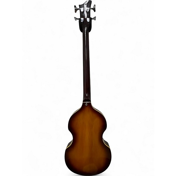 Used Jay Turser violin bass left handed Vintage Sunburst Electric Bass Guitar