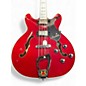 Used Hagstrom Viking P Candy Apple Red Hollow Body Electric Guitar thumbnail