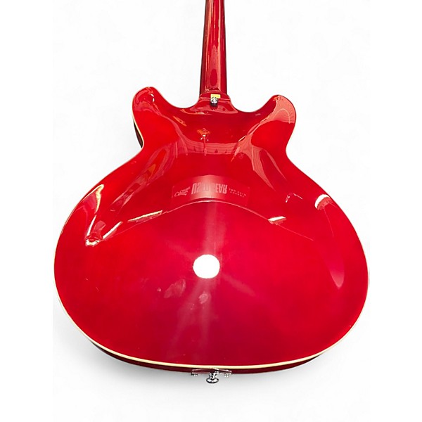 Used Hagstrom Viking P Candy Apple Red Hollow Body Electric Guitar