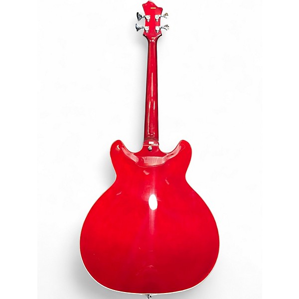 Used Hagstrom Viking P Candy Apple Red Hollow Body Electric Guitar