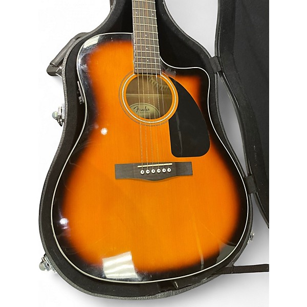 Used Fender CD60CE Dreadnought 2 Tone Sunburst Acoustic Electric Guitar