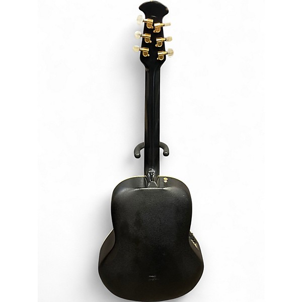 Vintage 1980s Ovation 1719 CUSTOM LEGEND Black Acoustic Electric Guitar