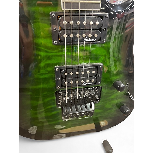 Used Jackson JS32Q Trans Green Solid Body Electric Guitar