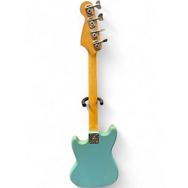 Vintage 1970s Fender musicmaster Surf Green Electric Bass Guitar