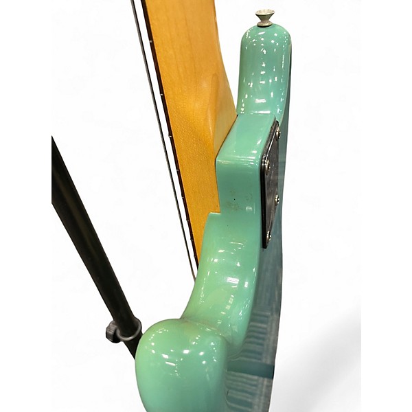 Vintage 1970s Fender musicmaster Surf Green Electric Bass Guitar