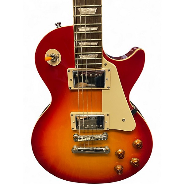 Used 2000s Epiphone Les Paul Standard Cherry Sunburst Solid Body Electric Guitar