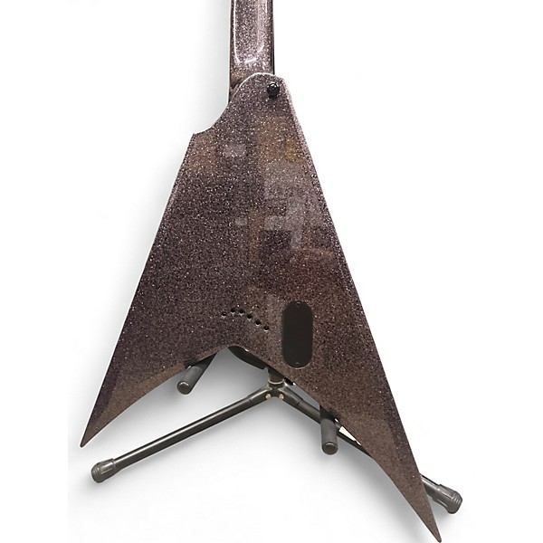 Used ESP LTD KHV Silver Sparkle Solid Body Electric Guitar