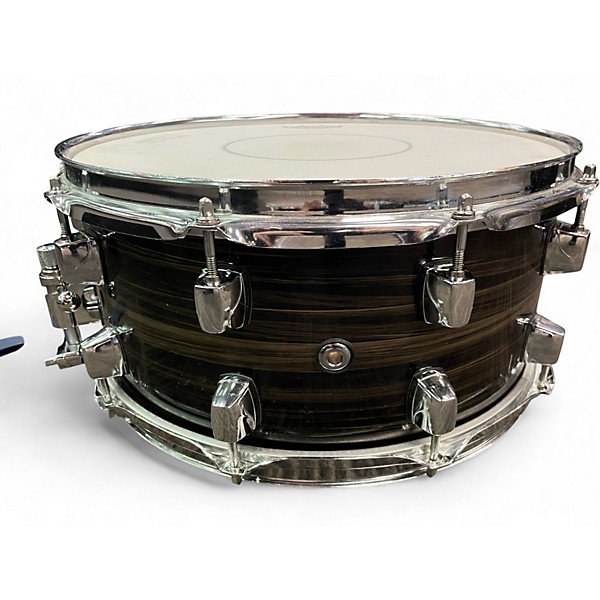 Used ddrum 6.5X14 DOMINION MAPLE SNARE BRUSHED OLIVE METALLIC Drum