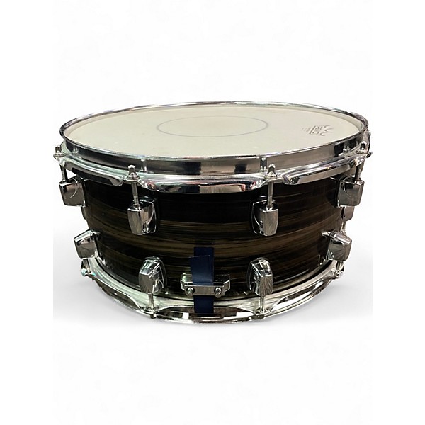 Used ddrum 6.5X14 DOMINION MAPLE SNARE BRUSHED OLIVE METALLIC Drum