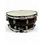 Used ddrum 6.5X14 DOMINION MAPLE SNARE BRUSHED OLIVE METALLIC Drum