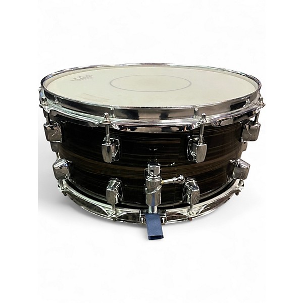 Used ddrum 6.5X14 DOMINION MAPLE SNARE BRUSHED OLIVE METALLIC Drum