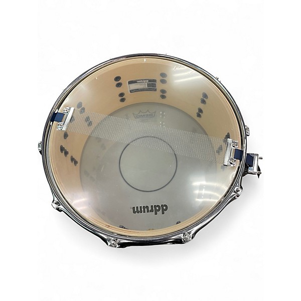 Used ddrum 6.5X14 DOMINION MAPLE SNARE BRUSHED OLIVE METALLIC Drum