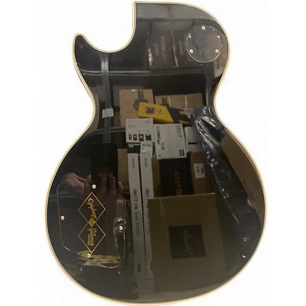 Used Epiphone inspired by gibson les paul custom ebony Solid Body Electric Guitar