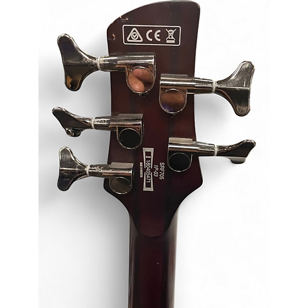 Used Ibanez srf705 Brown Electric Bass Guitar