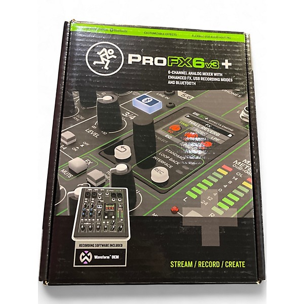 Used Mackie ProFX6v3+ 6-Channel Analog Mixer With Enhanced FX, USB Recor Unpowered Mixer