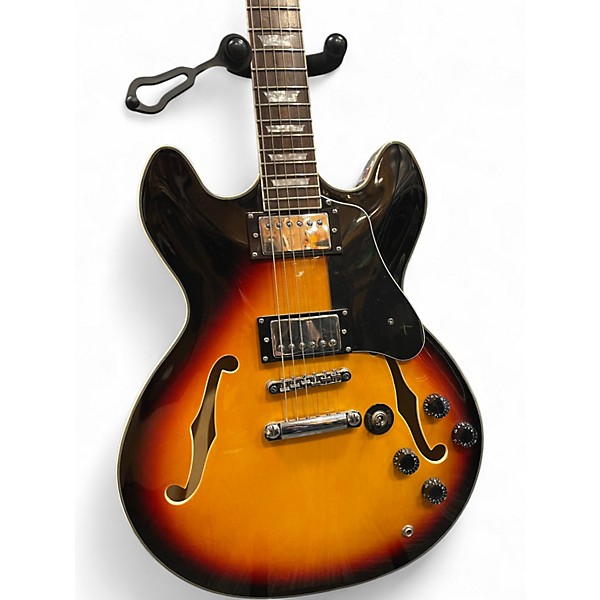 Used Firefly Electric Spanish 35 Style Sunburst Hollow Body Electric Guitar