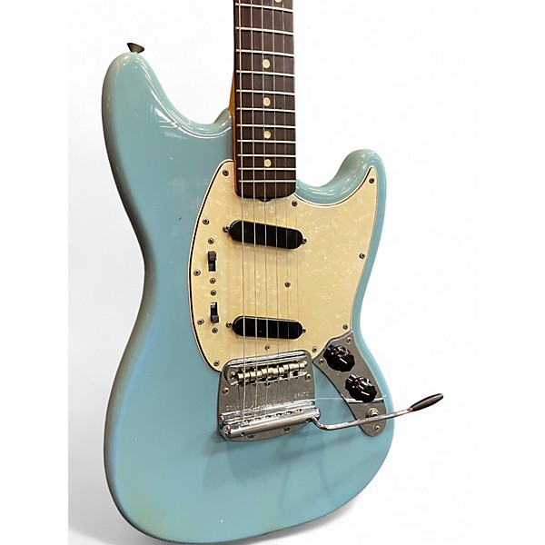 Vintage 1966 Fender Mustang Daphne Blue Solid Body Electric Guitar