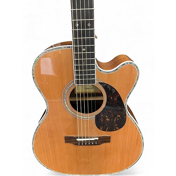 Used Zager ZAD 9000MCE AURA Natural Acoustic Electric Guitar