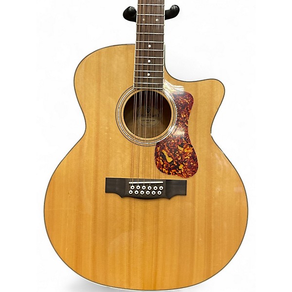 Used Guild F-2512E Deluxe Rosewood Westerly Collection Jumbo Natural 12 String Acoustic Electric Guitar