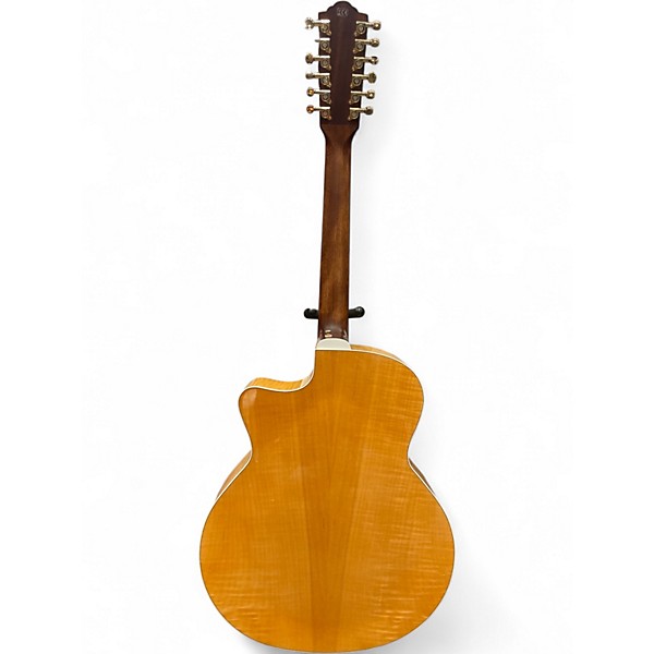 Used Guild F-2512E Deluxe Rosewood Westerly Collection Jumbo Natural 12 String Acoustic Electric Guitar