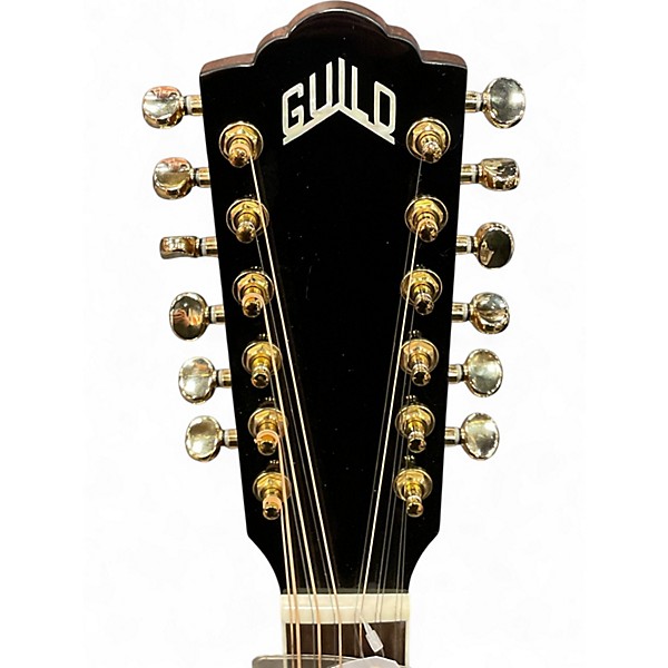 Used Guild F-2512E Deluxe Rosewood Westerly Collection Jumbo Natural 12 String Acoustic Electric Guitar