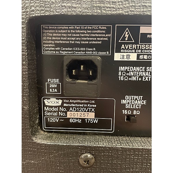 Used VOX AD120VTX Guitar Combo Amp