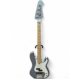 Used Lakland 44-64 Skyline Series Ice Blue Metallic Electric Bass Guitar