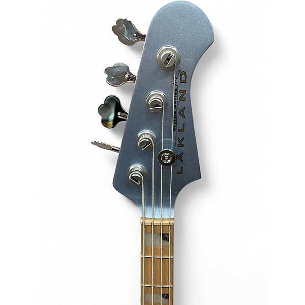 Used Lakland 44-64 Skyline Series  Ice Blue Metallic Electric Bass Guitar