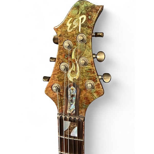 Used 2021 ESP MYSTIQUE-CTM-FT NT Emerald Green Solid Body Electric Guitar