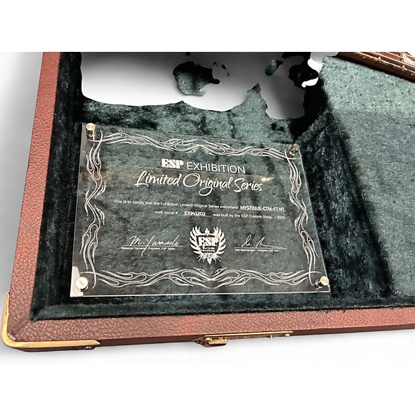 Used 2021 ESP MYSTIQUE-CTM-FT NT Emerald Green Solid Body Electric Guitar