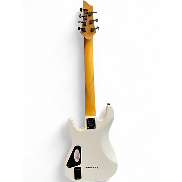 Used Schecter Guitar Research Damien 7 String Vintage White Solid Body Electric Guitar