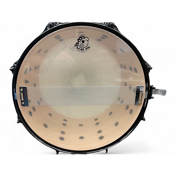 Used Pork Pie 7X13 Little Squealer Snare Satin Black Ebony Drum