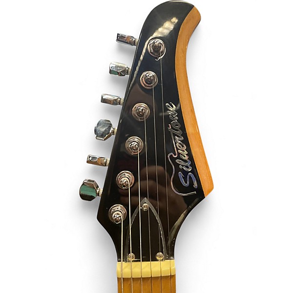 Used Silvertone St Style Black Solid Body Electric Guitar