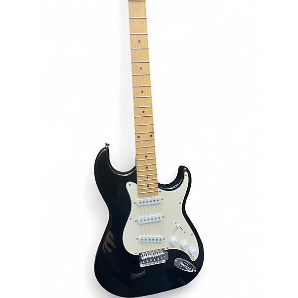 Used Silvertone St Style Black Solid Body Electric Guitar