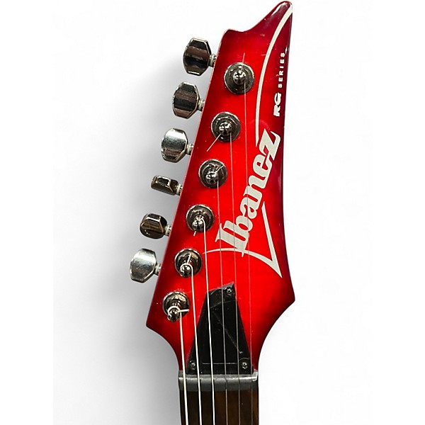 Used Ibanez rg6005feqm Crimson Red Trans Solid Body Electric Guitar