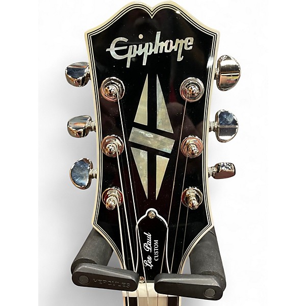 Used Epiphone Les Paul Custom Silverburst Solid Body Electric Guitar