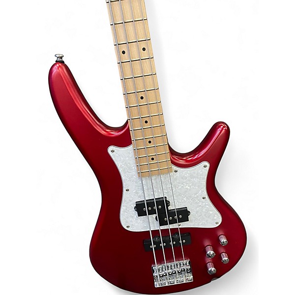 Used Ibanez SRMD200 Candy Apple Red Electric Bass Guitar