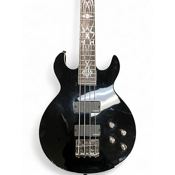 Used Schecter Guitar Research Devil Tribal Black Electric Bass Guitar