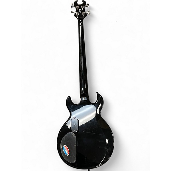 Used Schecter Guitar Research Devil Tribal Black Electric Bass Guitar