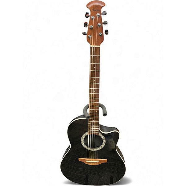 Used Ovation 1861 Black Acoustic Guitar