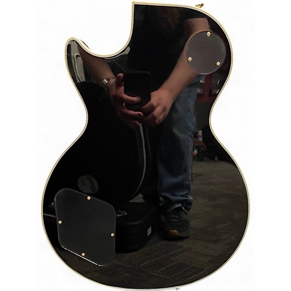 Used Epiphone Les Paul Custom Blackback Pro Antique Ivory Solid Body Electric Guitar