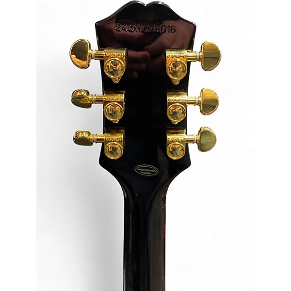 Used Epiphone Les Paul Custom Blackback Pro Antique Ivory Solid Body Electric Guitar