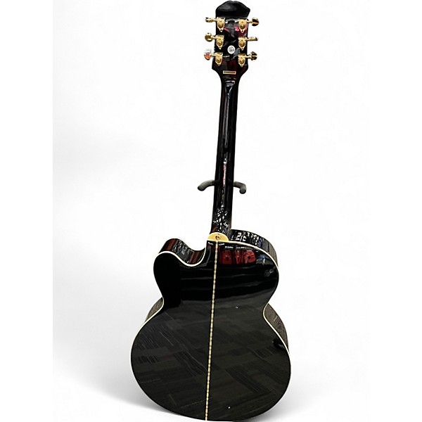 Used Epiphone J-200 EC Studio Transparent Ebony Acoustic Electric Guitar