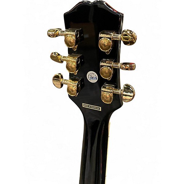 Used Epiphone J-200 EC Studio Transparent Ebony Acoustic Electric Guitar