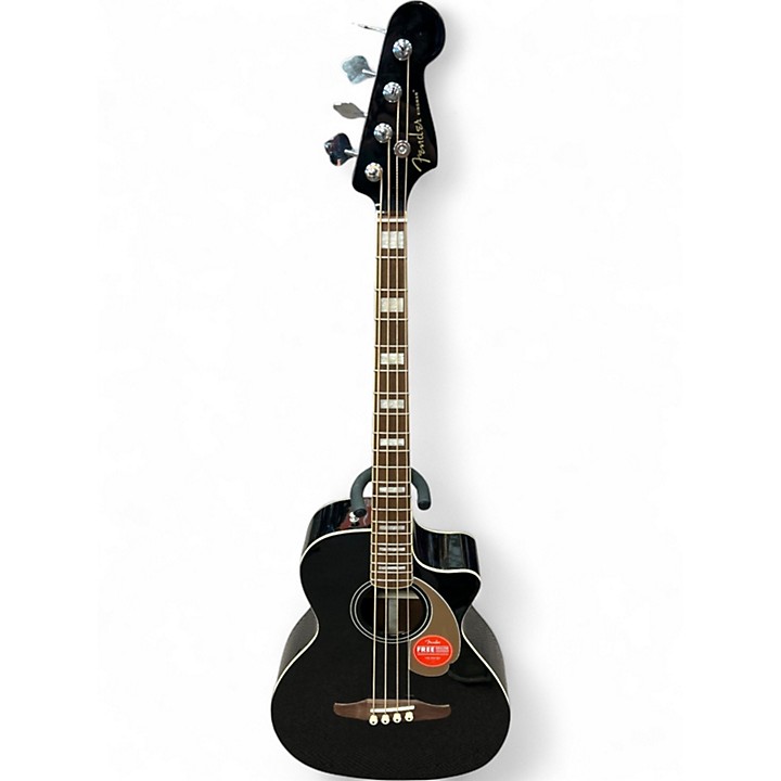Used Fender Kingman 4-String Black Acoustic Bass Guitar Black