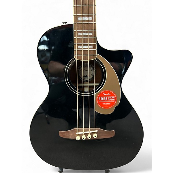 Used Fender Kingman 4-String Black Acoustic Bass Guitar