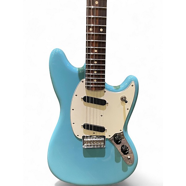 Used Fender Mustang Daphne Blue Solid Body Electric Guitar